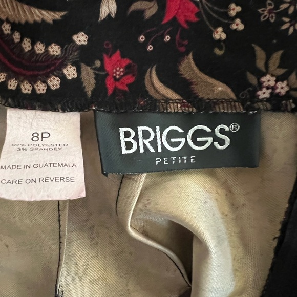 VINTAGE briggs petite black paisley maxi skirt - Picture 4 of 4